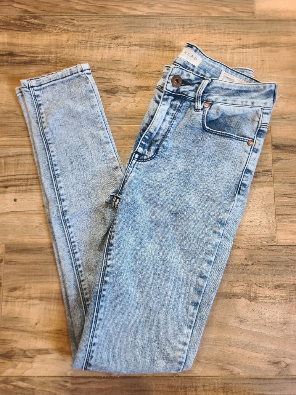 Bullhead Demin Co Skinniest Skinny Light Vintage Wash Jeans Size 0 High Rise